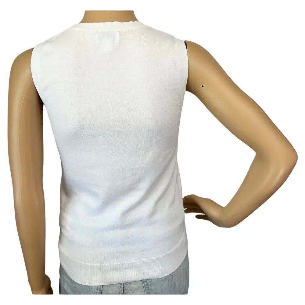 J. Crew Sweater Shell in Classic Cotton White BO375 Size XXS - Picture 7 of 13